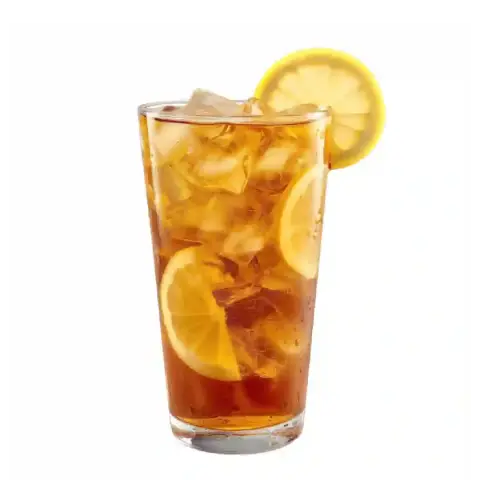 Lemon iced tea, refreshing iced tea, citrus tea, chilled tea, iced tea with lemon, summer beverage, Qashati Al Sham drinks, tangy iced tea
