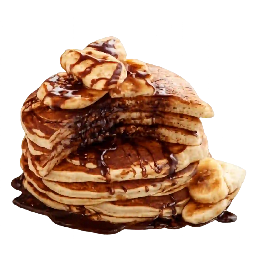 Nutella pancakes, chocolate pancakes, fluffy pancakes, Nutella dessert, sweet pancakes, Qashati Al Sham menu, decadent pancakes