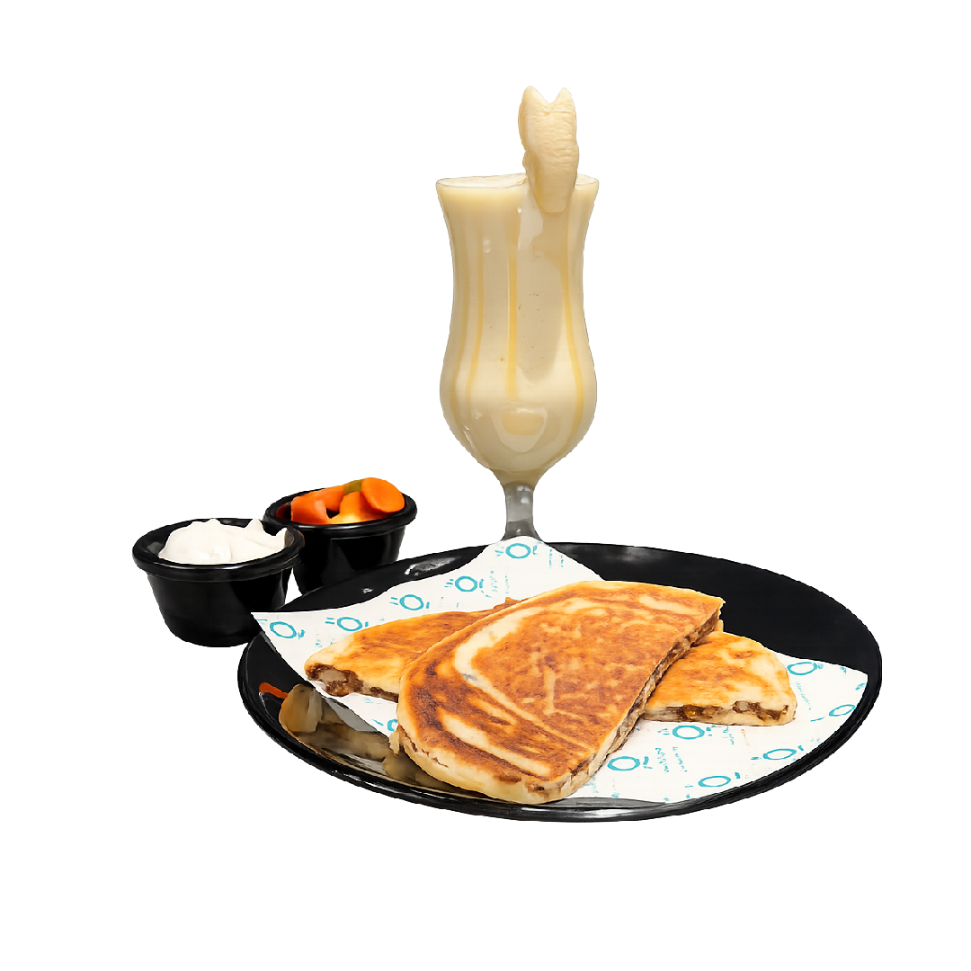 Banana milk drink, fresh banana smoothie, Qashati Al Sham beverages, creamy banana shake, refreshing milk drink, healthy fruit drink, Toshka banana milk
