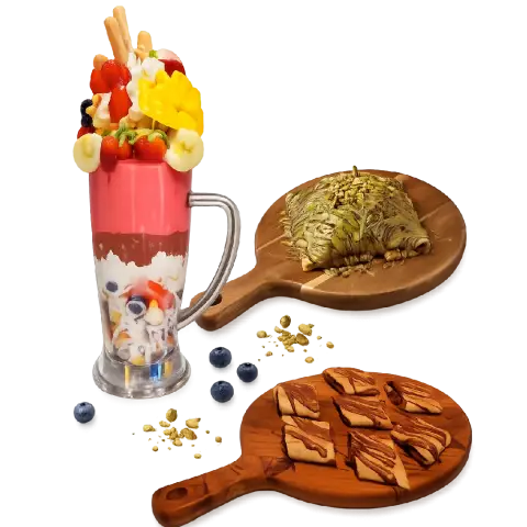 2 crepes with a small emperor on them