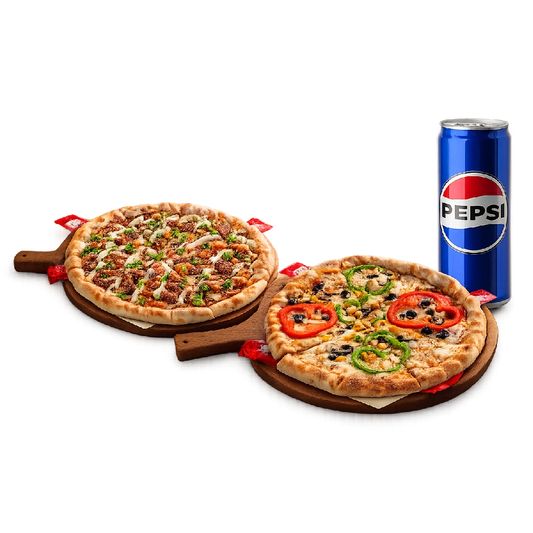 2 pizza +1L soft drink