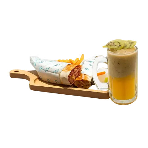 2 small shawarma with coctil juice