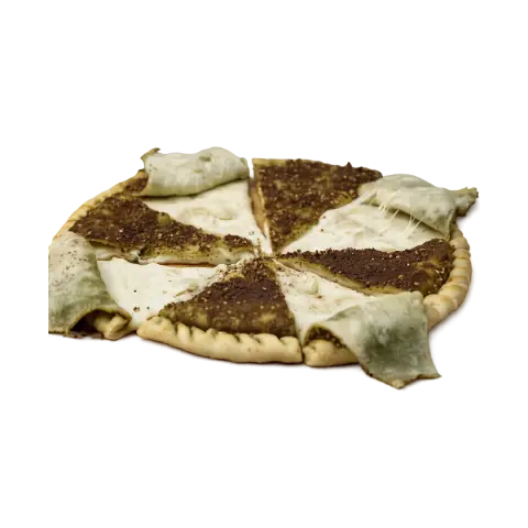 Cheese & Zaatar Duplex Manakeesh, layered manakeesh, Middle Eastern flatbread, cheesy za’atar manakeesh, fresh baked manakeesh, best manakeesh near me