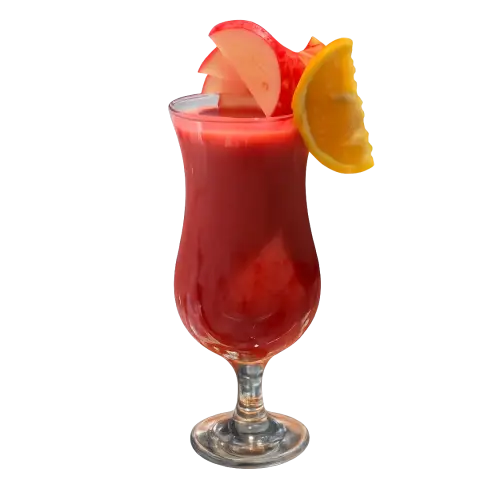 Pineapple, oranges, strawberries, and apples