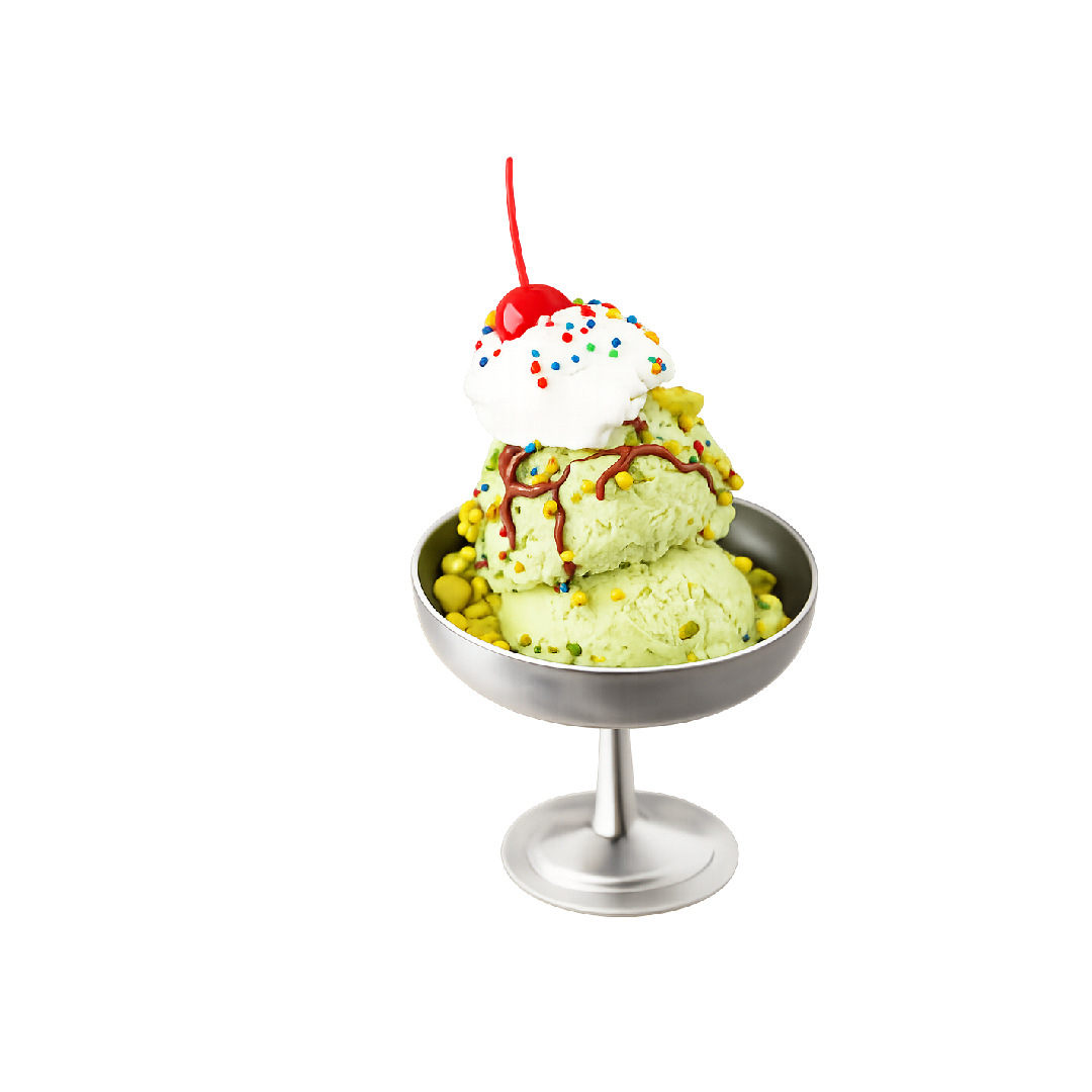 Pistachio Ice Cream – Rich, Nutty & Creamy Delight Indulge in the luxurious taste of our Pistachio Ice Cream, made with premium pistachios for a rich, nutty flavor and a smooth, creamy texture. Each scoop offers a perfectly balanced sweetness with a distinctive roasted pistachio taste, making it a sophisticated and irresistible dessert choice. Perfect for enjoying anytime you crave something unique and refreshing.