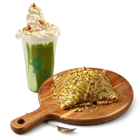 any crepe with a milkshake
