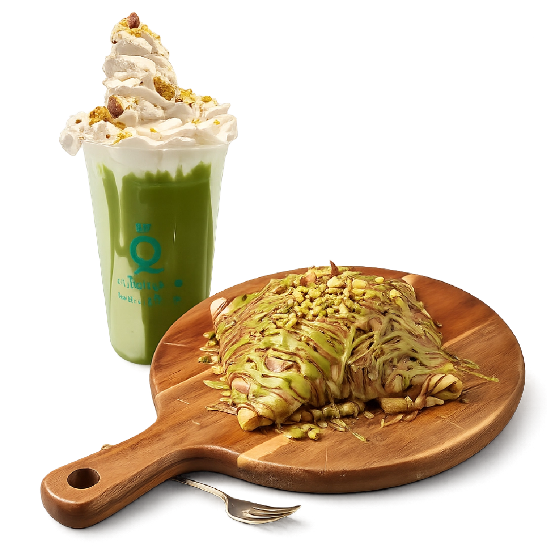 any crepe with a milkshake
